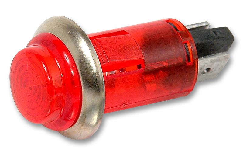 CamdenBoss Ind504203-240-T/rd Neon Indicator, Red