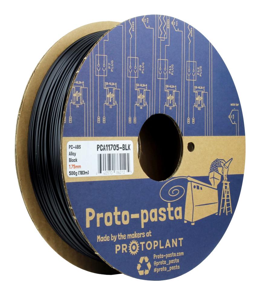 Protopasta Pca12805-Blk 3D Filament, 2.85mm, Abs/pc, Black, 500G