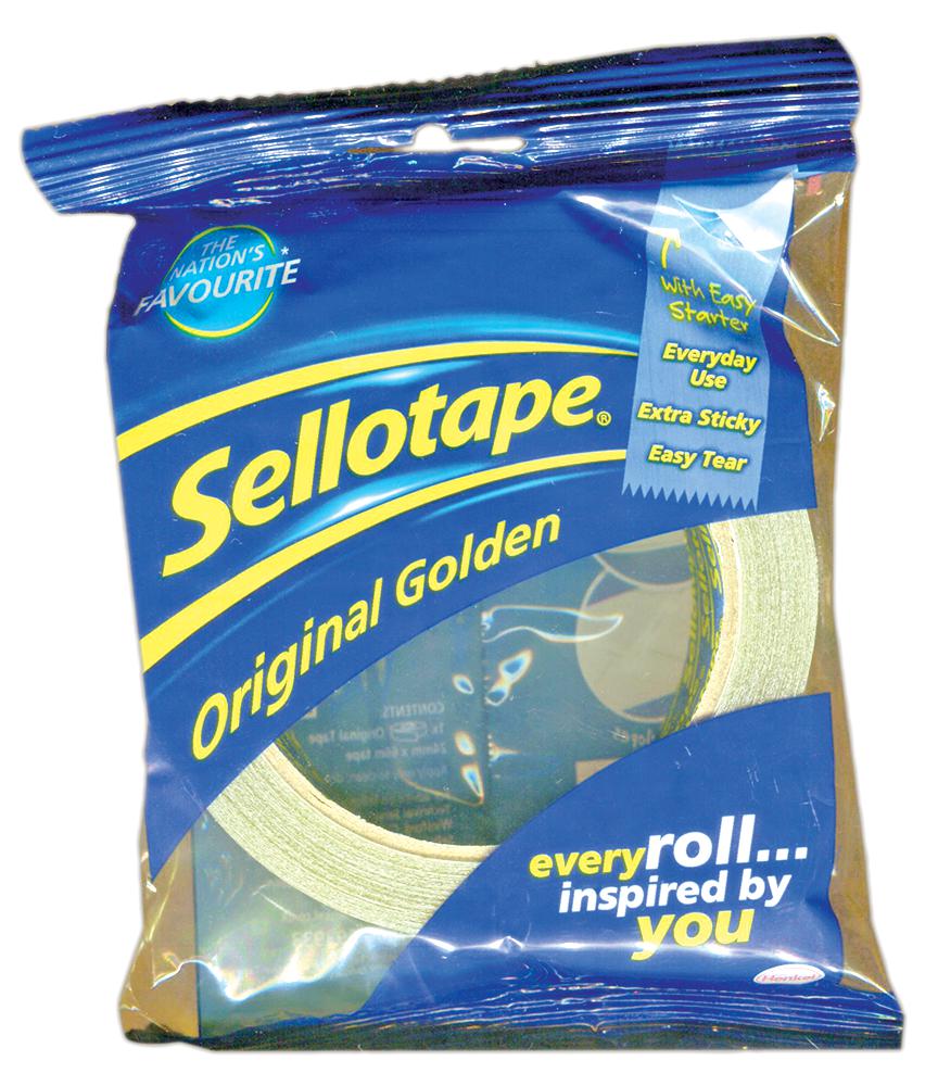 Sellotape H3949906 Tape, Original Golden, 24mm x 66M