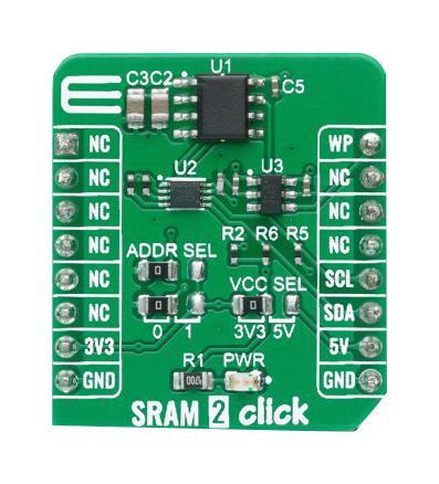 MikroElektronika Mikroe-4178 Click Board, Sram, I2C, 3.3/5V