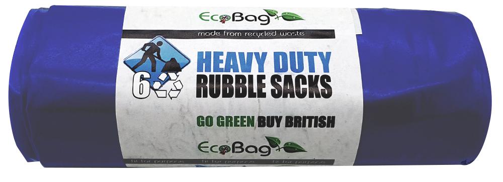 Ecobag 220 6 Heavy Duty Rubble Sacks (Blue) - 30L