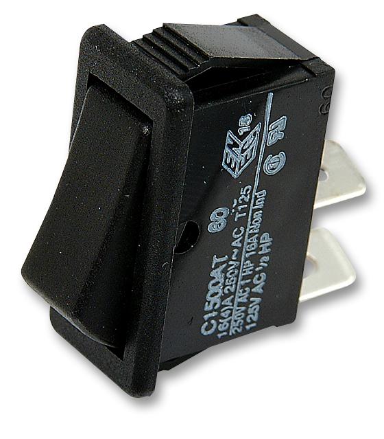 Arcolectric (Bulgin) C1522Ataaa Switch, Dpst, 16A, 250Vac, Black