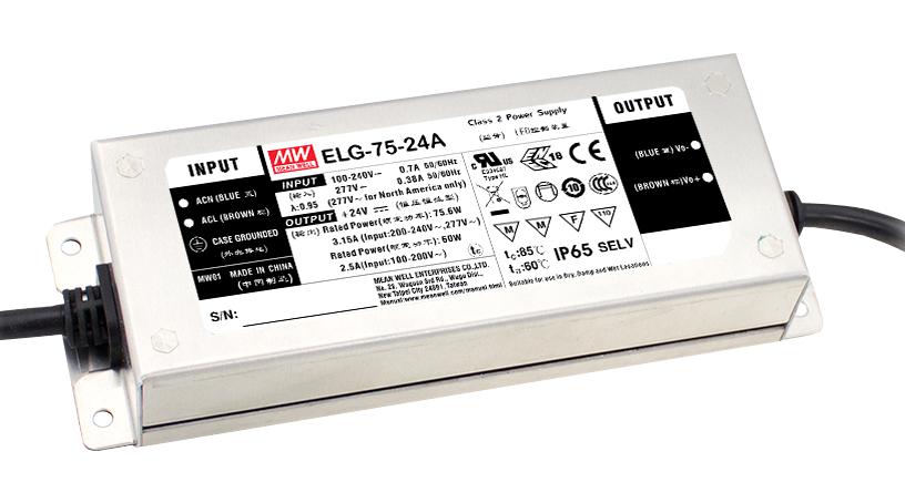 MEAN WELL Elg-75-12Ab-3Y Led Driver, Constant Current/volt, 60W