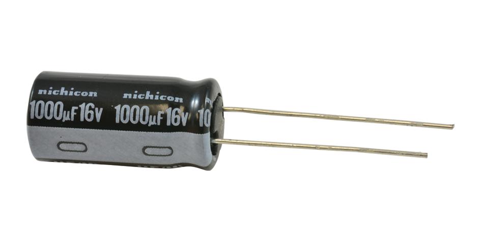 NIchicon Uhe1C102Mpd1Td Aluminum Electrolytic Capacitor, 1000Uf, 16V, 20%, Radial