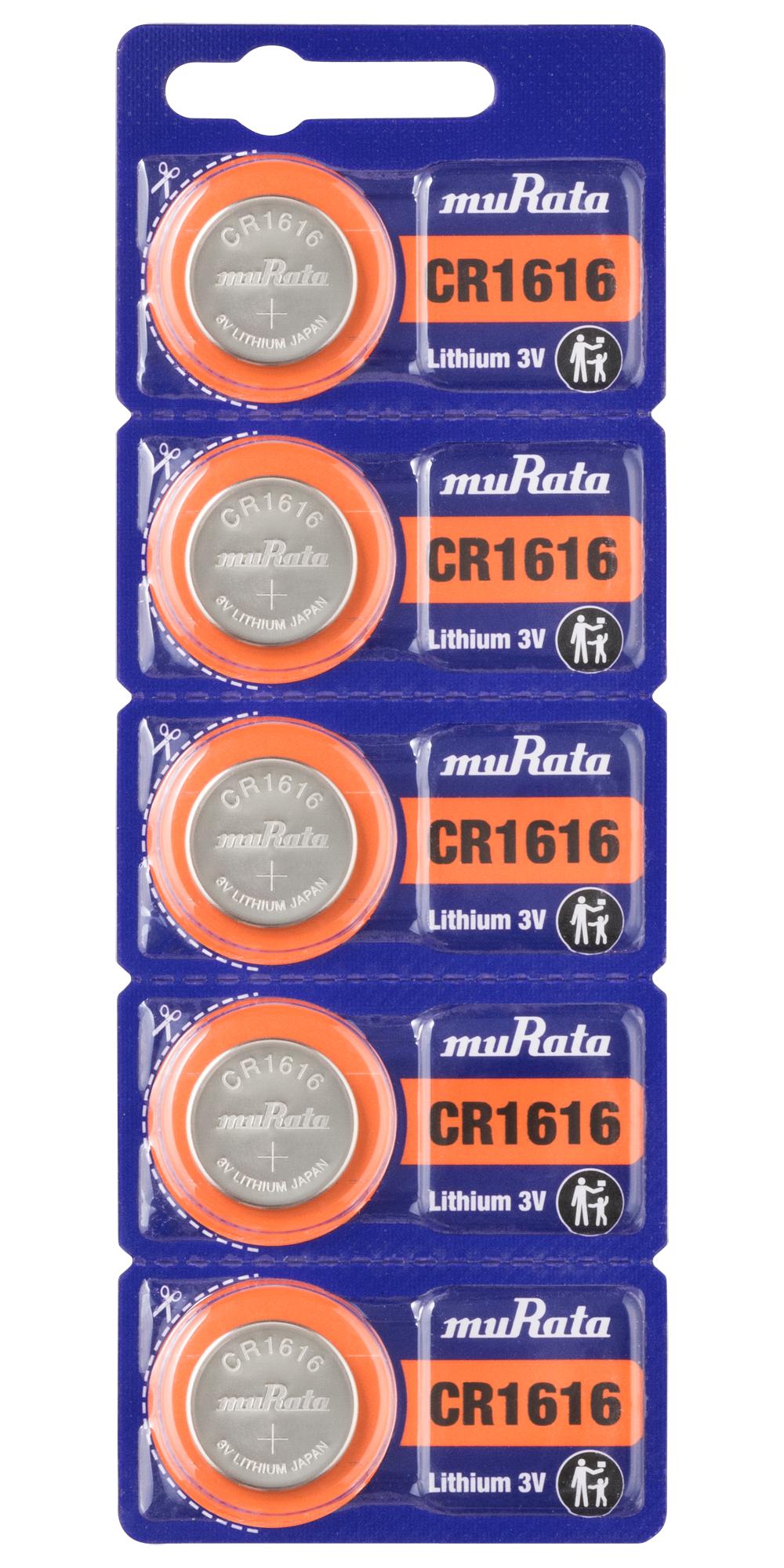 Murata Cr1616 Battery, Non Rechargeable, 3V, 60Mah