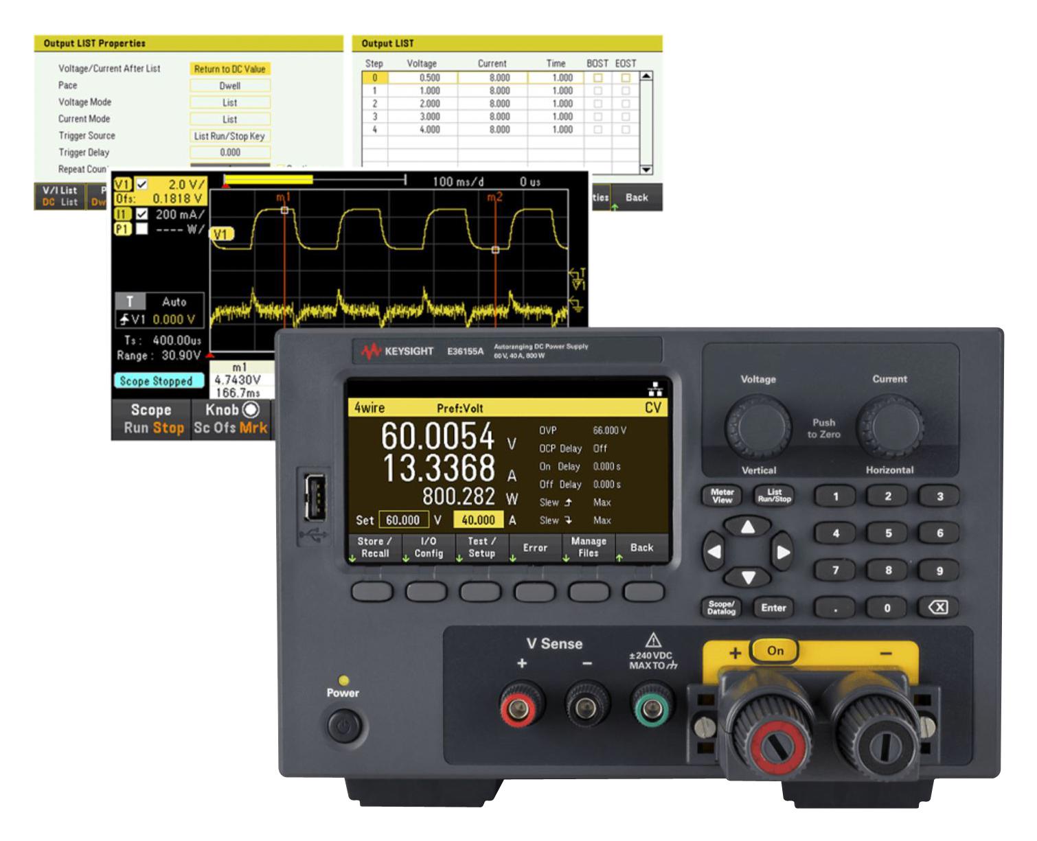 Keysight Technologies E36155Agv Bench Pwr Supply Bundle, 1 O/p, 60V, 40A