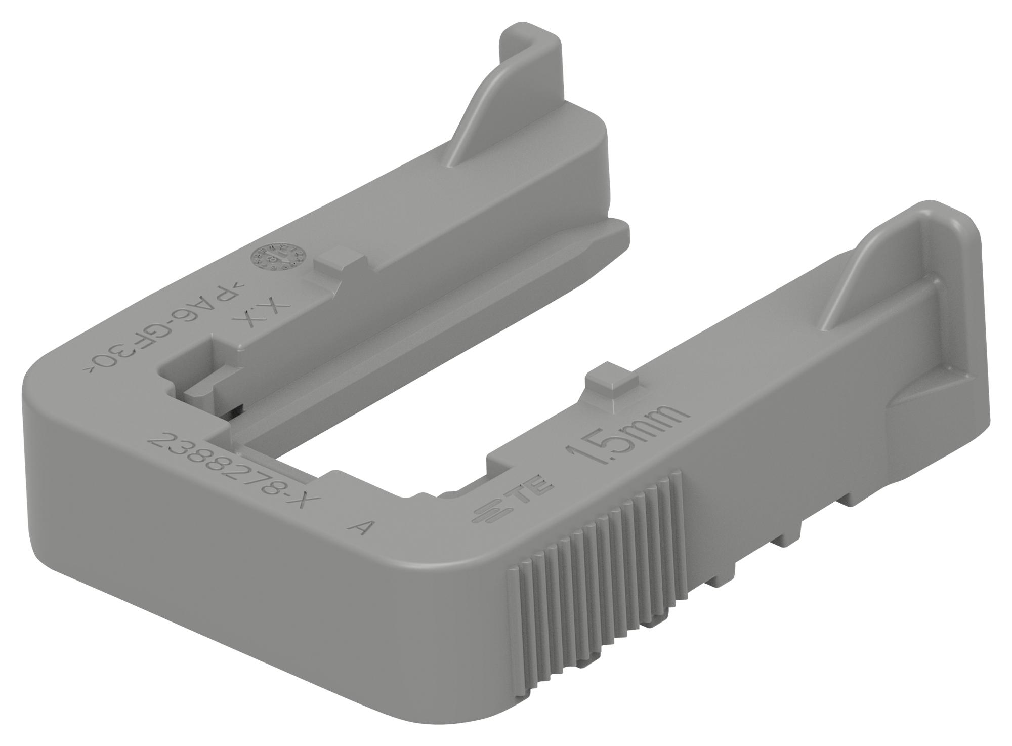 Amp Connectors / Te Connectivity 2388278-6. Slide, Pa6 Gf30, Gray