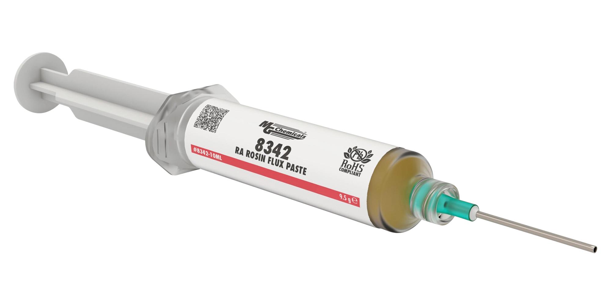MG Chemicals 8342-10Ml Rosin Flux Paste, Syringe, 9.5G