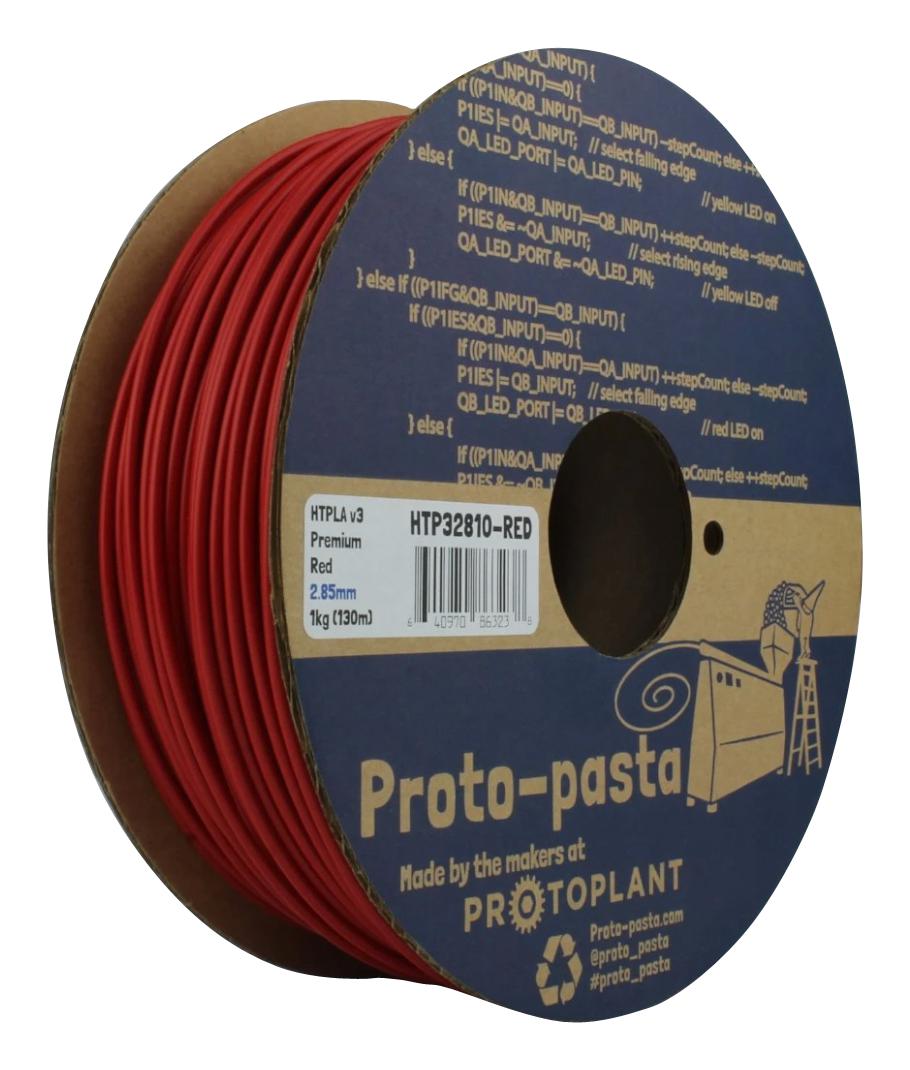 Protopasta Htp31710-Red 3D Filament, 1.75mm, Htpla, Red, 1Kg