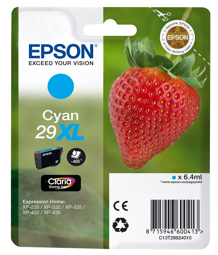 Epson C13T29924010 Ink Cartridge, T2992, Cyan Xl, Epson