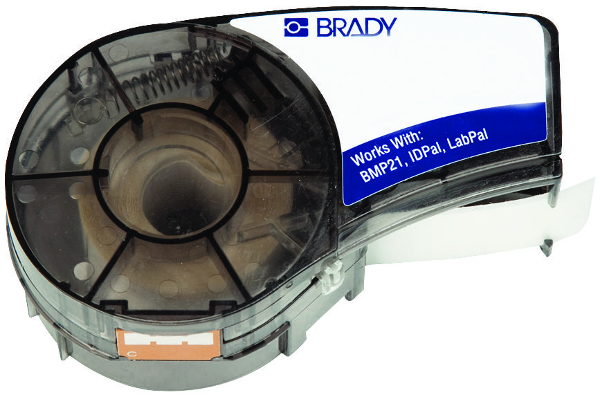 Brady M21-500-461. Label, Tape, 0.5Inx21Ft, Black/clear