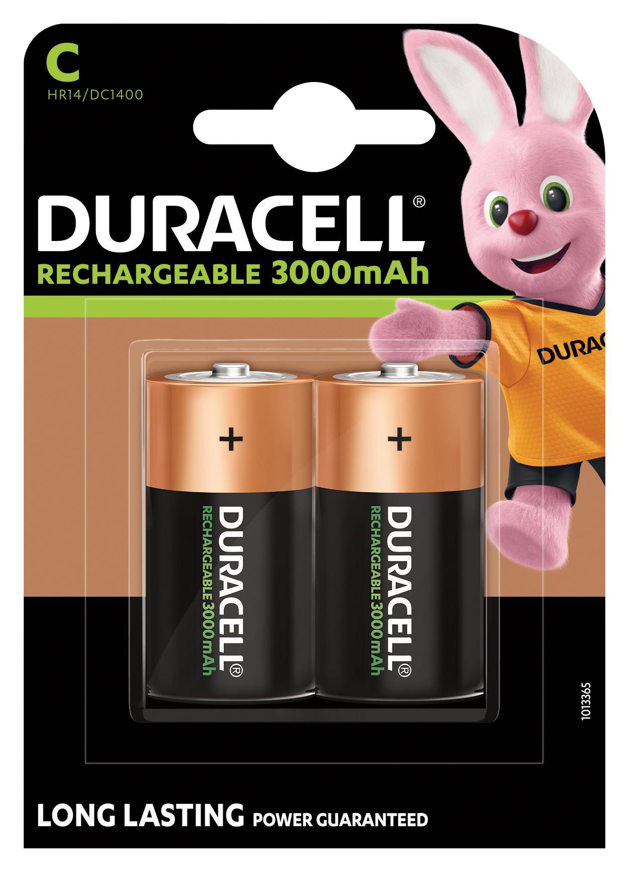 Duracell Dc1400 P2 Du Battery, Rechargeable, 1.2V, 3Ah, C
