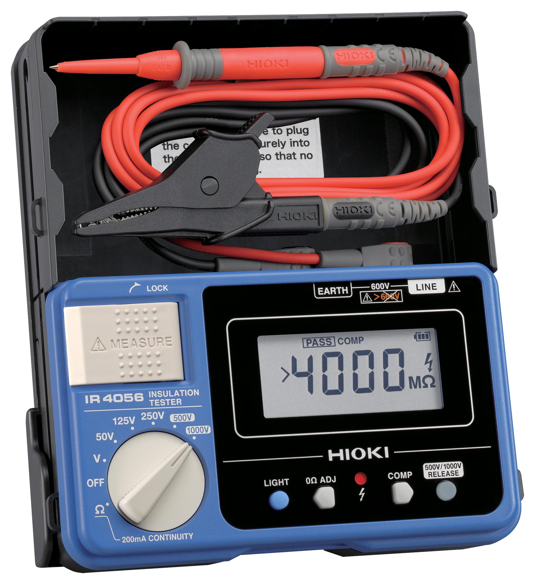 Hioki Ir4056-20 Insulation Tester, 4Gohm, 1Kv, 600G