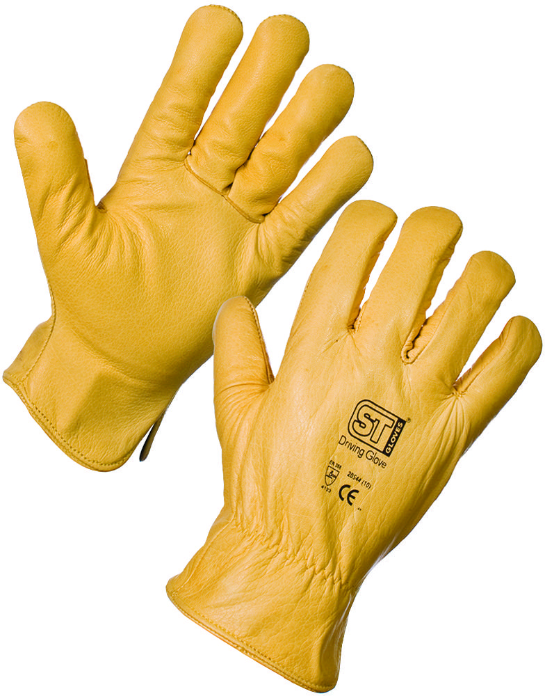 St 20644 Leather Driving Gloves, Lined, Xl