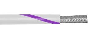 Alpha Wire 1553 Wv005 Hook-Up Wire, 20Awg, White/purple, 30M