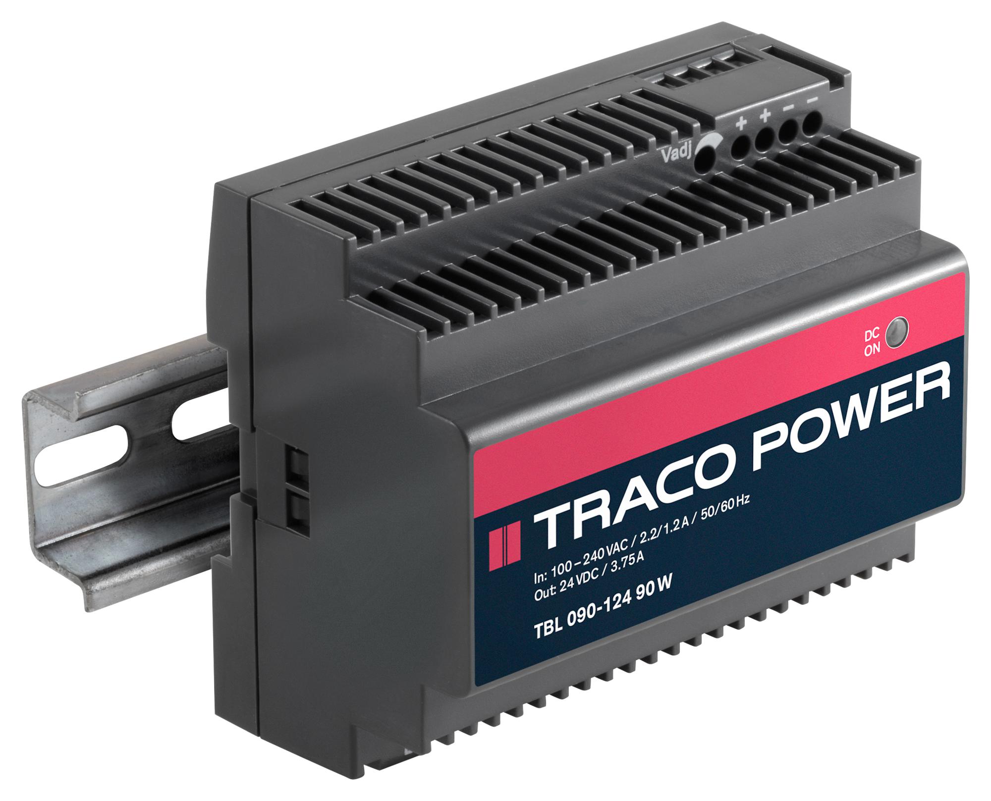 TRACO Power Tbl 090-124 Ac/dc, 24V/3.8A/90W, Din