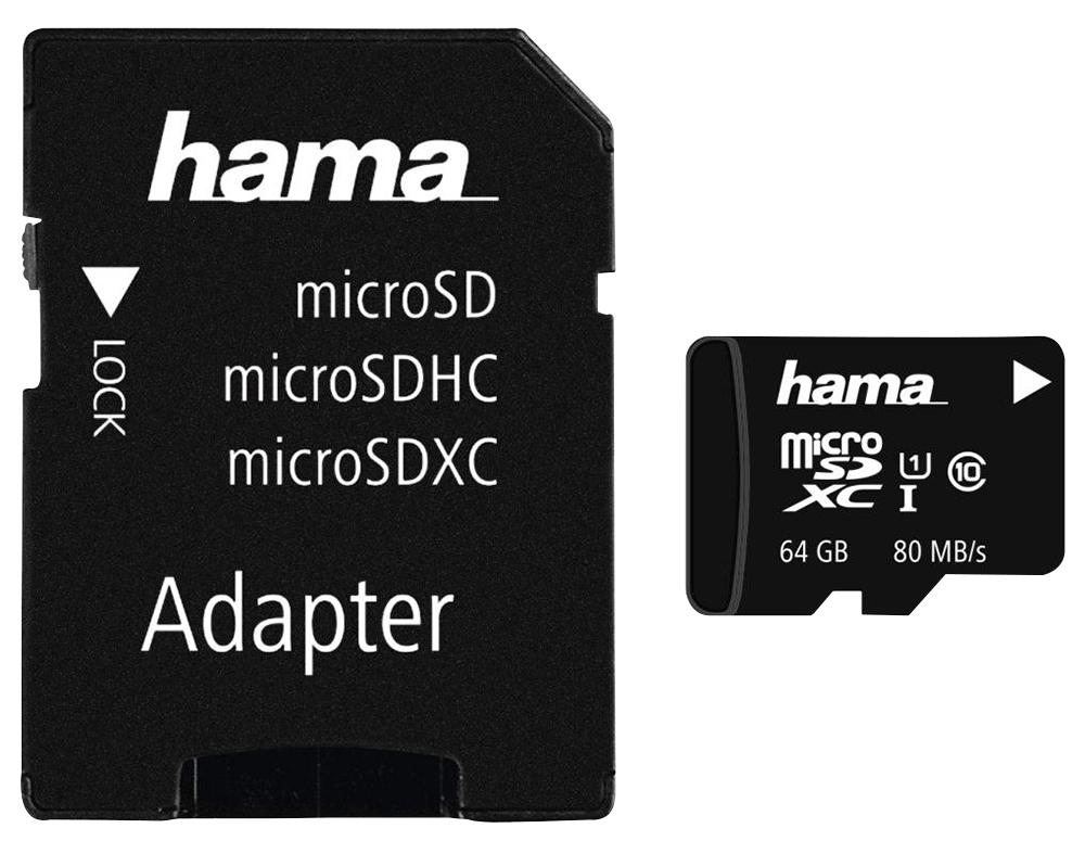 Hama 00124152 64Gb C10 Uhs-I Microsdhc, 80Mb/s