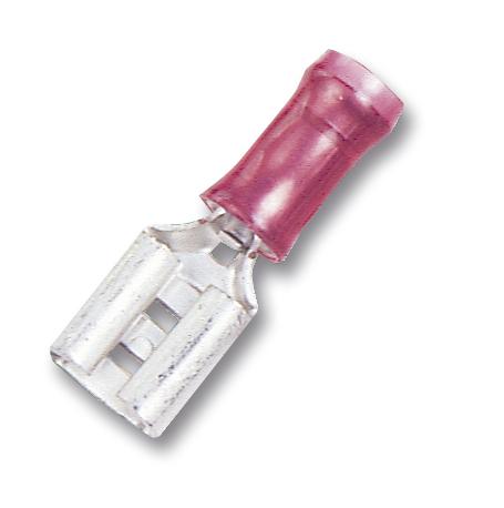 Amp Connectors / Te Connectivity 165565-1 Crimp Terminal, Spade, Pidg, 3.7mm, Red