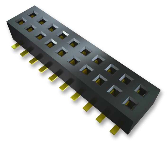 Samtec Clp-110-02-F-D-Be Socket, 1.27mm, Vertical Smt, 20Way