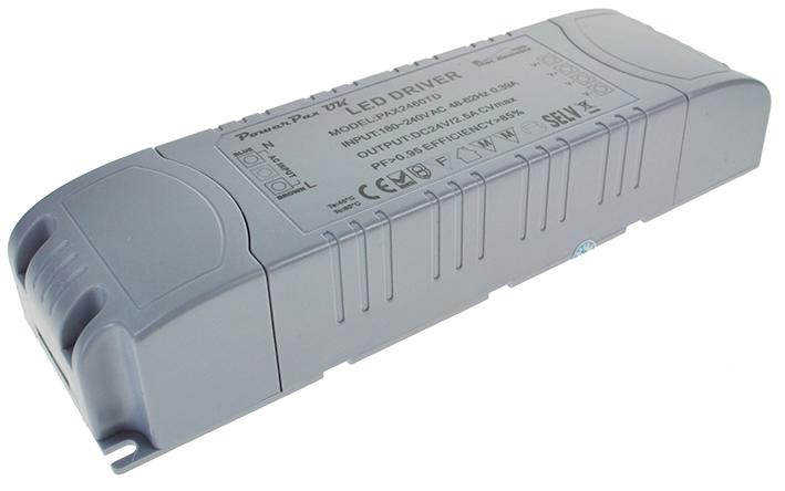 Powerpax Pax2460Td Mains Dimmable Led Driver Cv 24Vdc 2.5A