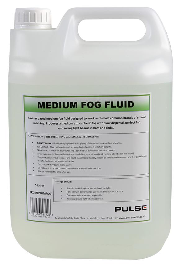 Pulse Pfx-Mediumfog Fog Fluid, Medium, 5Ltr