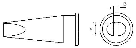 Weller Lht D. Tip, Conical, Flat, 4.7mm
