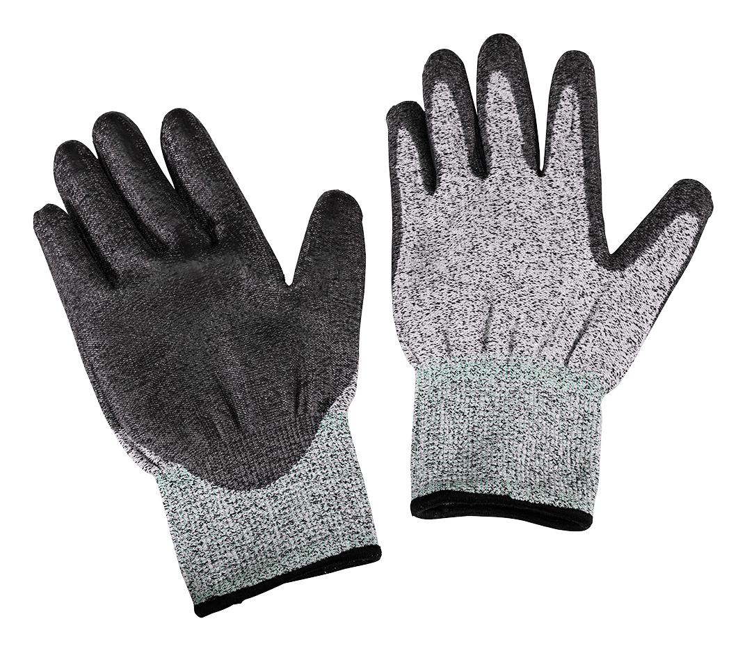 Desco 17140 Gloves, Cut-Resistant, L, Gry/wht