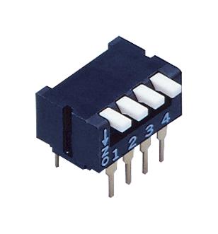 NIDEC Components Cfp-0412Mc Dip Switch, Piano, 4Pst-No, 0.1A/6V, Tht
