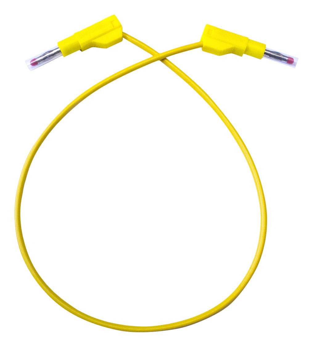 Mueller Electric Bu-P4911B-60-4 Stackable 4mm Banana Plug, Yellow, 1.52M