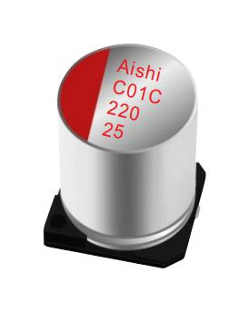 Aishi Hsc1Hm101Gare00Raxxx Capacitor, 100Uf, 50V, Alu Elec, Hybrid, Smd