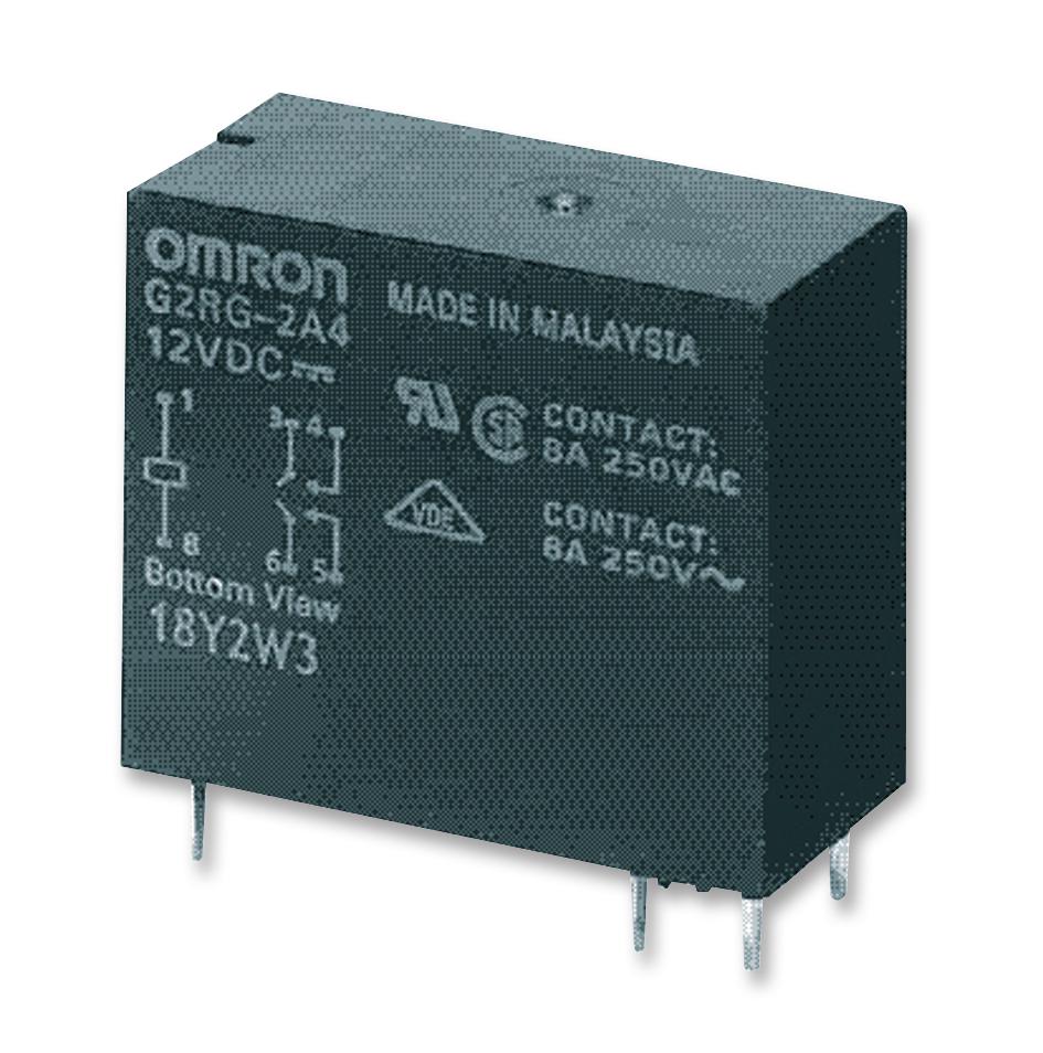 Omron G2R-2A4  Dc12 Power Relay, Dpst-No, 12Vdc, 4A, Tht