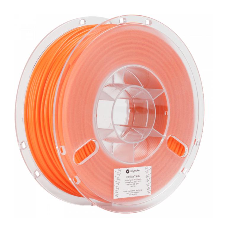 Polymaker Pe01019 3D Filament, 2.85mm, Abs, Orange, 1Kg
