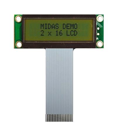 Midas Displays Mc21603A6W-Spr-V2 Lcd Display, Reflective, Stn, 3.15mm