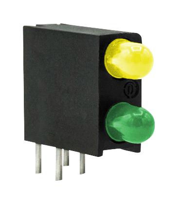 Dialight 553-2232-100F Multi-Element Led Light Source,green/yellow,right Angle 30K2681