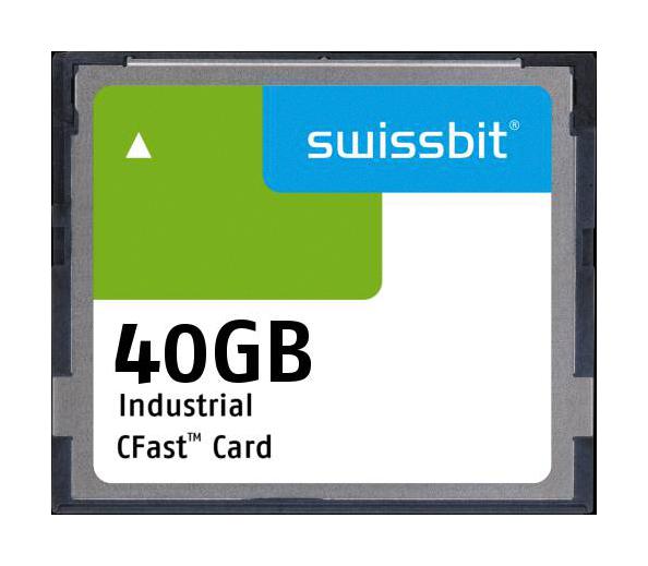 Swissbit Sfca040Gh1Ao2To-I-6B-21P-Std Industrial Cfast Flash Memory Card, 40Gb