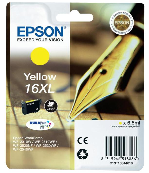 Epson C13T16344010 Ink Cartridge, Yellow, T1634, 16Xl,epson