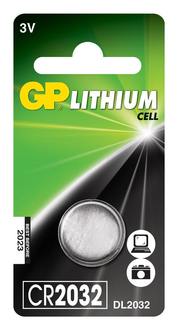 Gp Batteries Gppbl2032185 Battery, Lithium, 3V, 300Mah