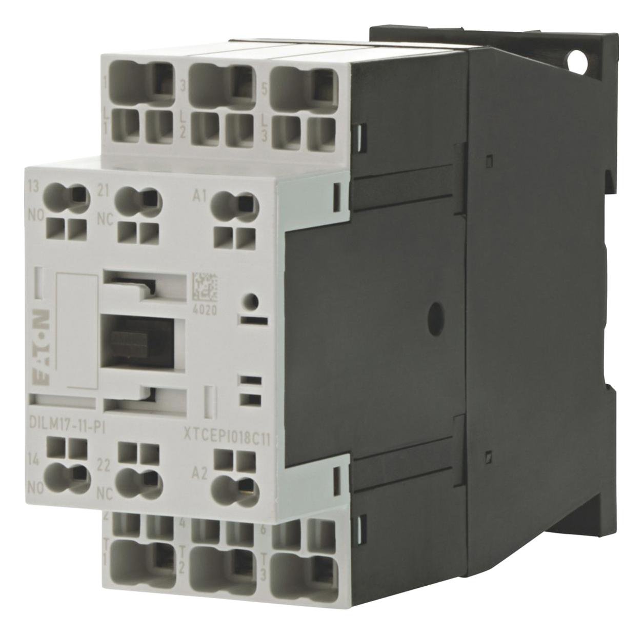 Eaton Moeller Dilm17-11(110V50Hz,120V60Hz)-Pi Contactor, 3Pst-No, 110Vac, Din/panel