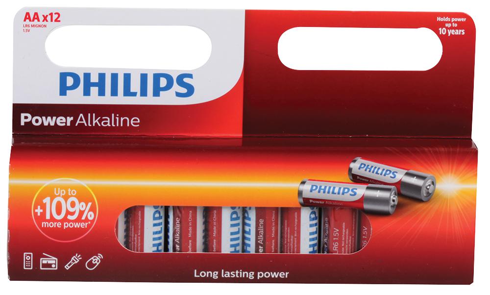 Philips Power Aa 12Pk Battery, Non Rechargeable, 1.5V