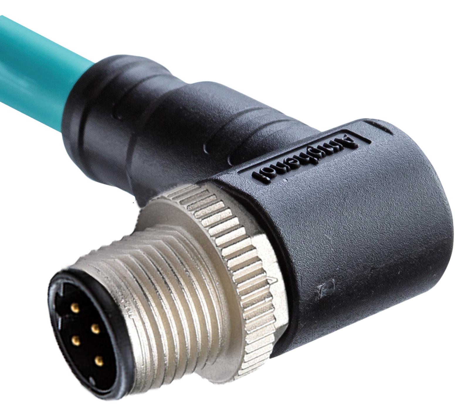 Amphenol LTW Msds-04Bmm-Sr8E05 Sensor Cord, M12 R/a Plug-Free End/16.4