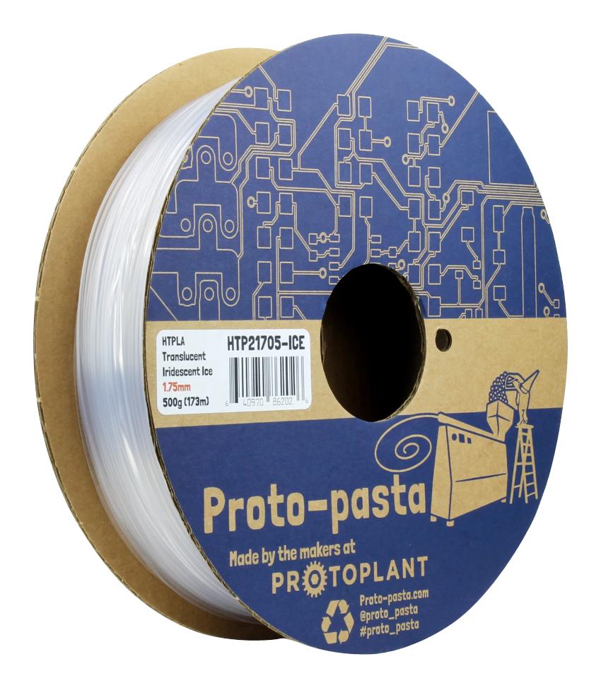 Protopasta Htp22805-Ice 3D Filament, 2.85mm, Htpla, Clear, 500G