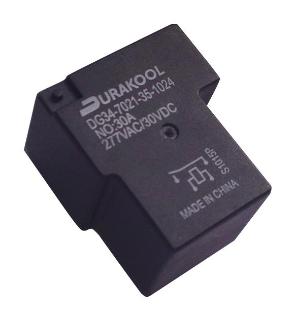 Durakool Dg34-3021-35-1024 Power Relay, Spst-No, 40A, 24Vdc, Th