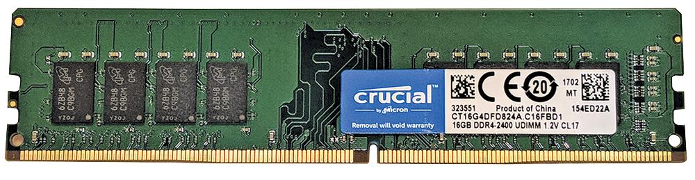 Crucial Memory Ct16G4Dfd824A Memory,16Gb, Ddr4 Dimm Pc4-19200 2400Mhz
