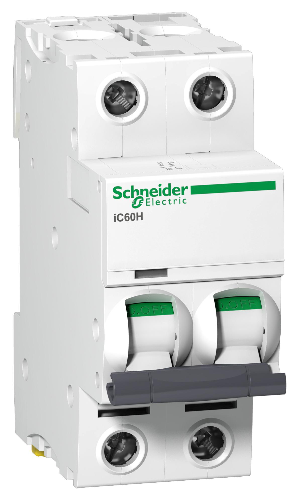 Schneider Electric A9F53263 Thermal Mag Ckt Breaker, 2P, 63A, 440Vac
