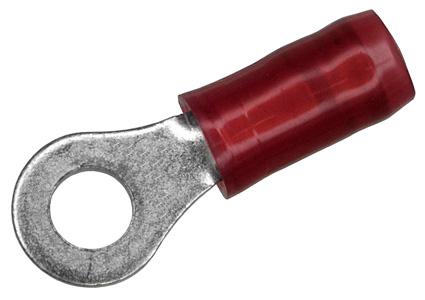 Amp Connectors / Te Connectivity 2-36151-2 Terminal, Ring Tongue, #6, Crimp, Red