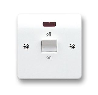 Honeywell K5105Whi 1 Gang Switch + Neon - 32A