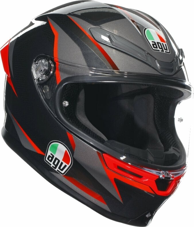 AGV K6 S Black/Grey/Red XS Helmet