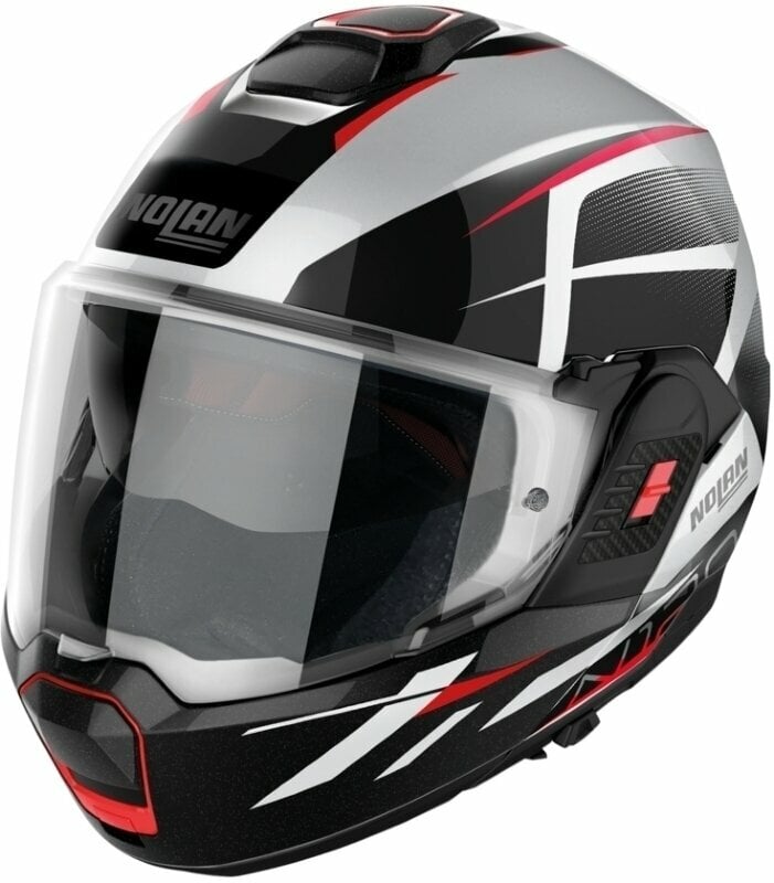 Nolan N120-1 Nightlife N-Com Metal White Red/Black XL Helmet