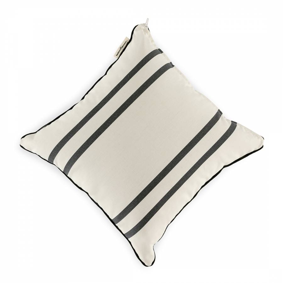 The Throw Pillows Square Malibu Black Stripe