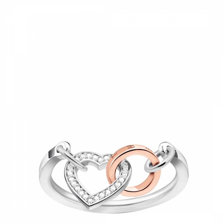 925 Sterling Silver Sparkling Heart Ring